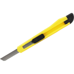 Нож канцелярский BASY, 9 мм, с фиксатором, желтый, европодвес