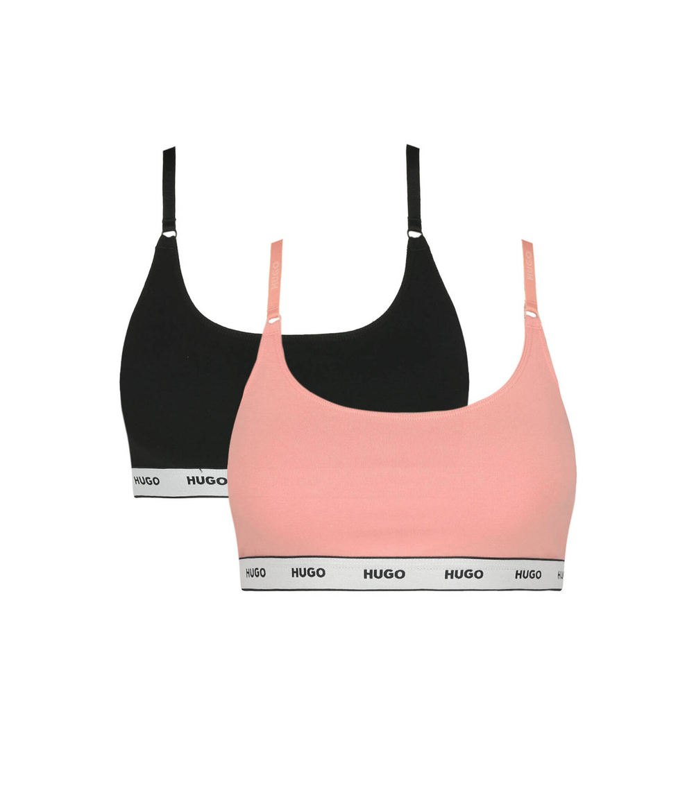 бюстгальтер 2-pack twin bralette stripe Hugo Bodywear - черный(50480158)