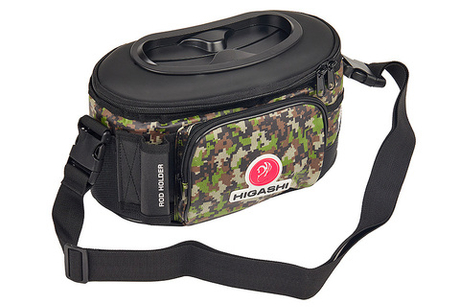 Кан рыболовный HIGASHI Live bait box 4.5L Green Digital Camo