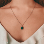 Колье Perfect с изумрудным агатом