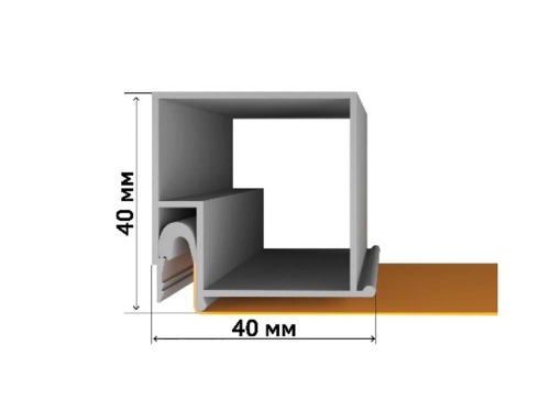 Комплект для натяжного потолка: профиль стеновой и БП-40 алюминиевый