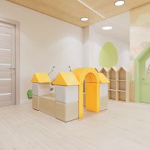 Мягкий игровой комплекс Romana «Замок» (серый-бежевый)