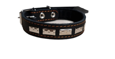 Ошейник  SoGood  для средних собак кожаный  с железным украшением 53х2.5см