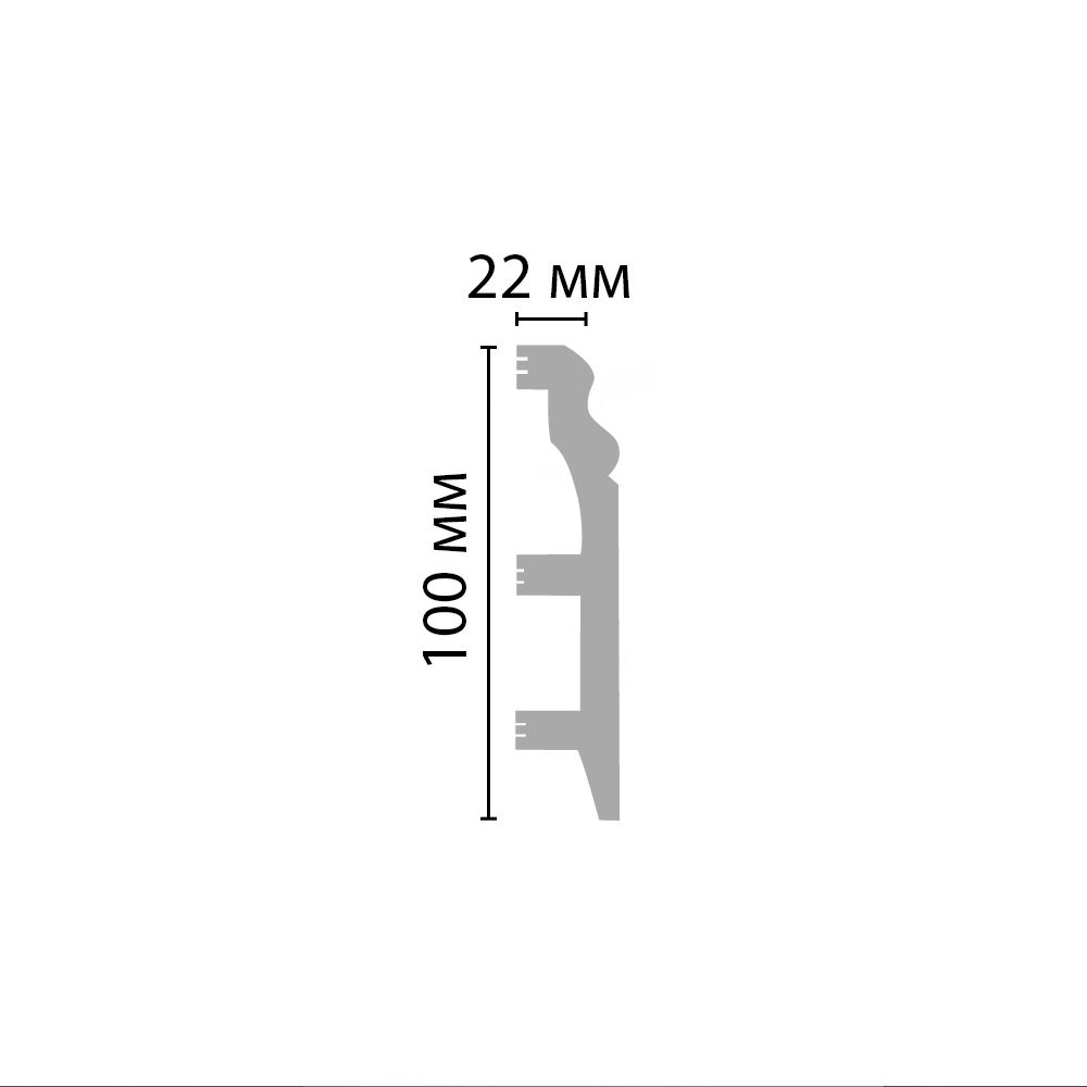 Плинтус Decomaster, 100x22 мм