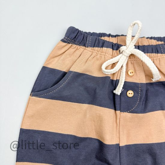 Шорты хлопковые "Мир животных" полоска на итальянском песке