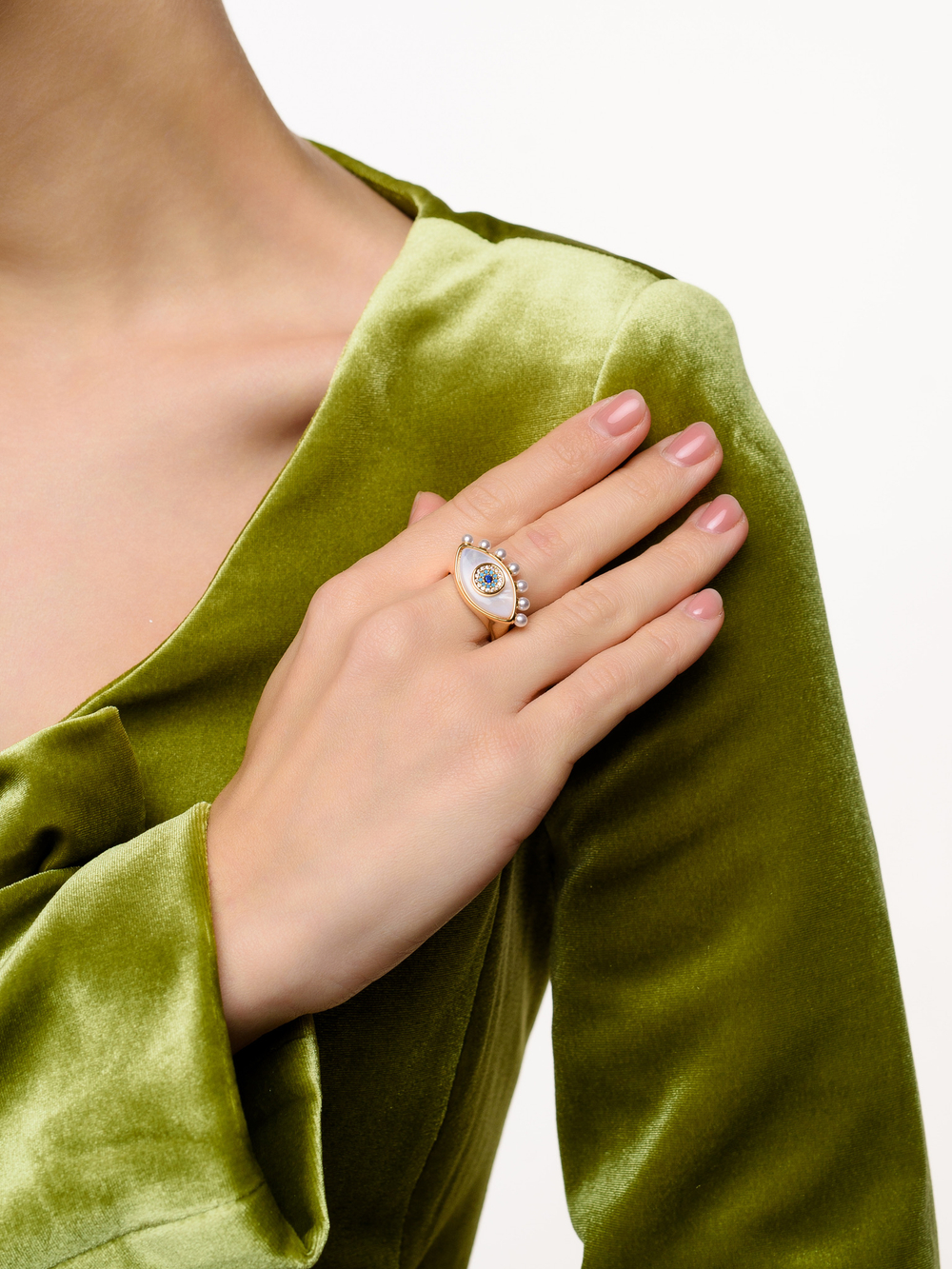 Кольцо "Pearly Look" Gold