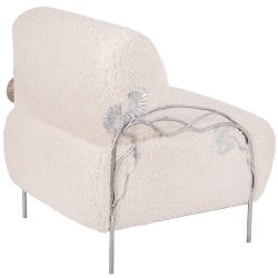 Кресло Нимфея Какао Античное Серебро