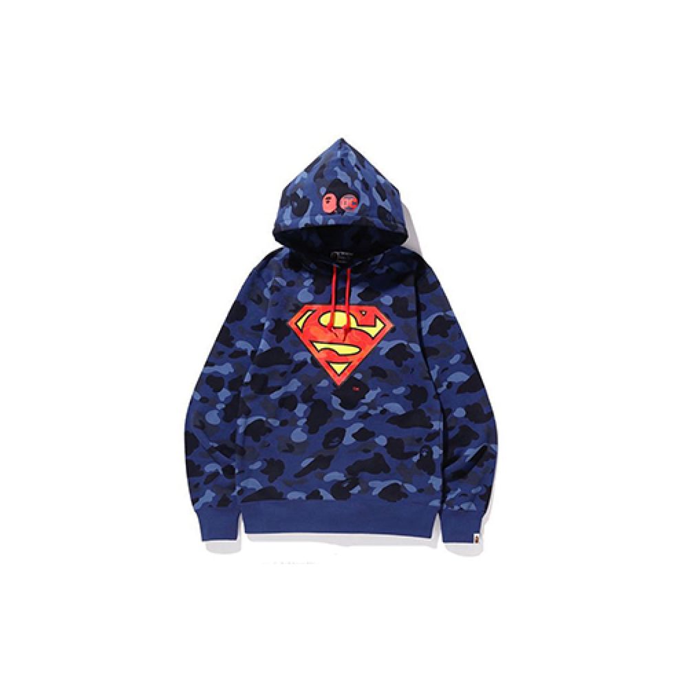 A BATHING APE x DC Superma Color Camo Pullover Hoodie