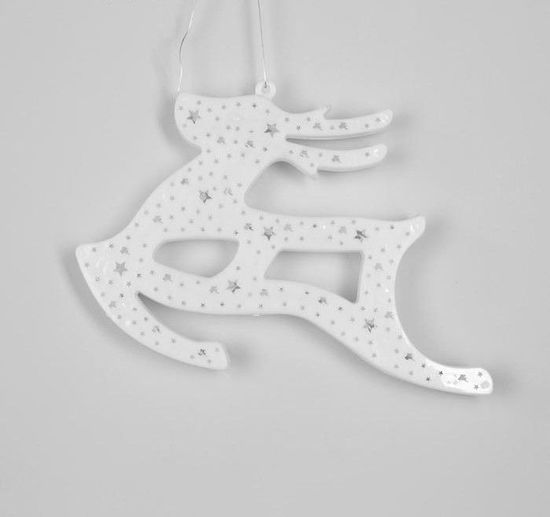 Светодиодная новогодняя фигура "Олень" 30 * 23 см, пластик, 220 В, свечение мульти (RG/RB)