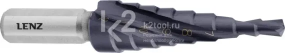 Ступенчатое сверло Ø 4-12 мм, LENZ, арт. LZSD-0412 F