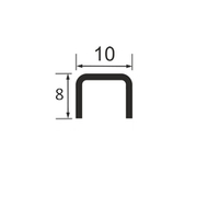 Фриз алюм. 10*8мм П-обр. Титан глянец 2,7м "А-Э"(Listelo)