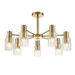 Светильник на штанге 7x40Вт, E14, металл/стекло, золото