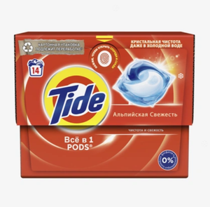 Капсулы для стирки белья Tide Альпийская Cвежесть 14 шт