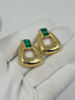 Серьги с зелёными кристаллами M.JENT