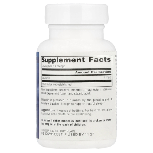 Source Naturals, Мелатонин, мята, 1 мг, 100 пастилок