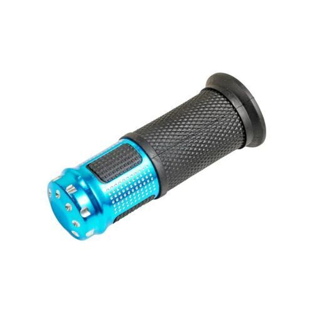 Ручка газа с вольтметром кнопкой и замком зажигания голубая ( кабель 1.7м )