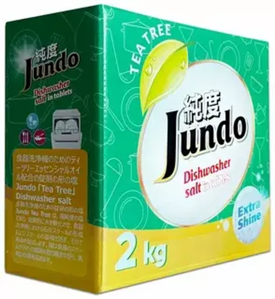 Соль для посудомоечных машин в таблетках 2кг Jundo &quot;Tea Tree Oil&quot;*8