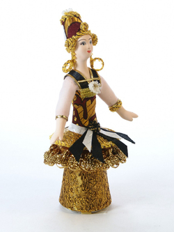 Кукла-шкатулка в костюме по балетным мотивам Бакста