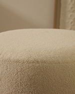 Kaeli Пуф для ног со съемным чехлом из экрю букле Ø 60