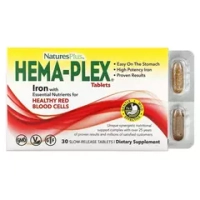 NaturesPlus, Hema-Plex, 30 Slow-Release Tablets / Таблетоки с длительным высвобождением