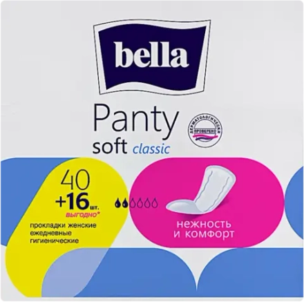 Прокладки ежедневные Bella Panty Soft Classic 40 + 16шт