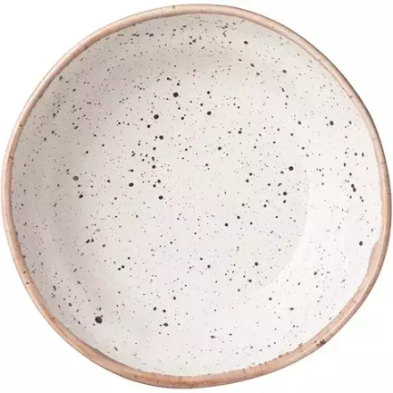 Тарелка глубокая «Пунто Бьянка» фарфор D=21,5см белый,черный