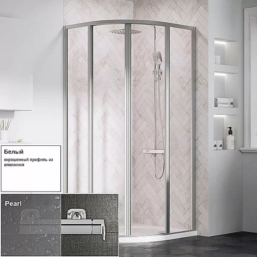 Душевой уголок Ravak SUPERNOVA SKCP4 90x90 белый/Pearl