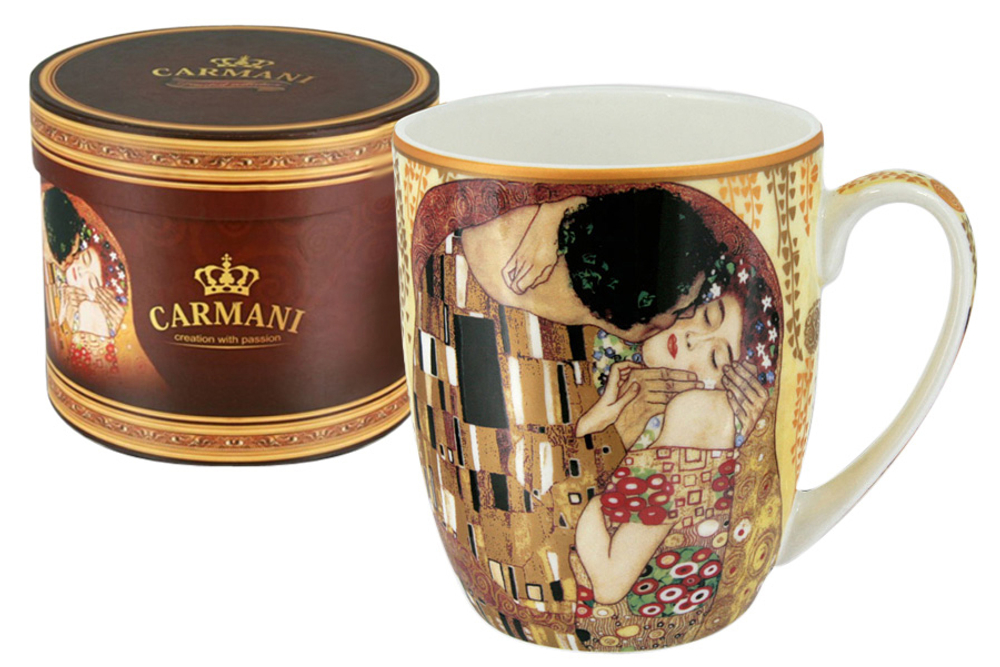 Кружка 0,4 л Поцелуй (Г.Климт) Carmani
