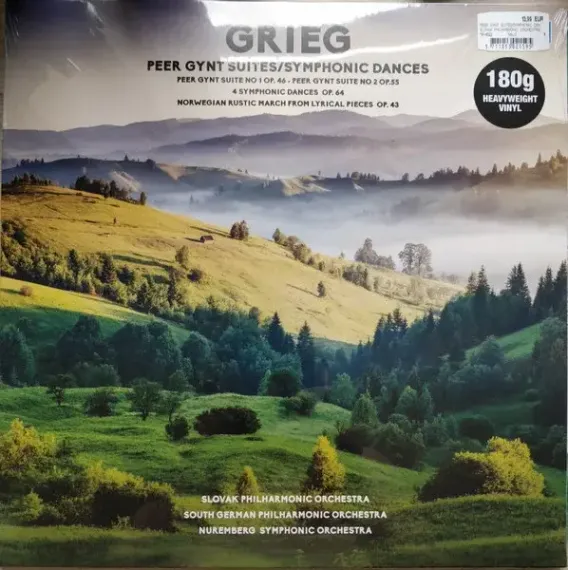 Edvard Grieg, Slovak Philharmonic Orchestra, Suddeutsche Philharmonie, Nurnberger Symphoniker – Peer Gynt Suites, Symphonic Dances - LP