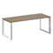 Onix Direct Lux Стол руководителя О-обр. м/к M-O.MO-SRR-6.8 Дуб Аризона/Нержавеющая Сталь/Хром 1980*