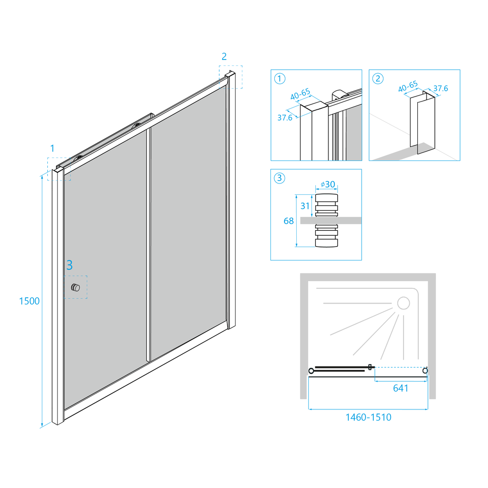 Шторка на ванну RGW SC-42 (Шиншилла, 1500)