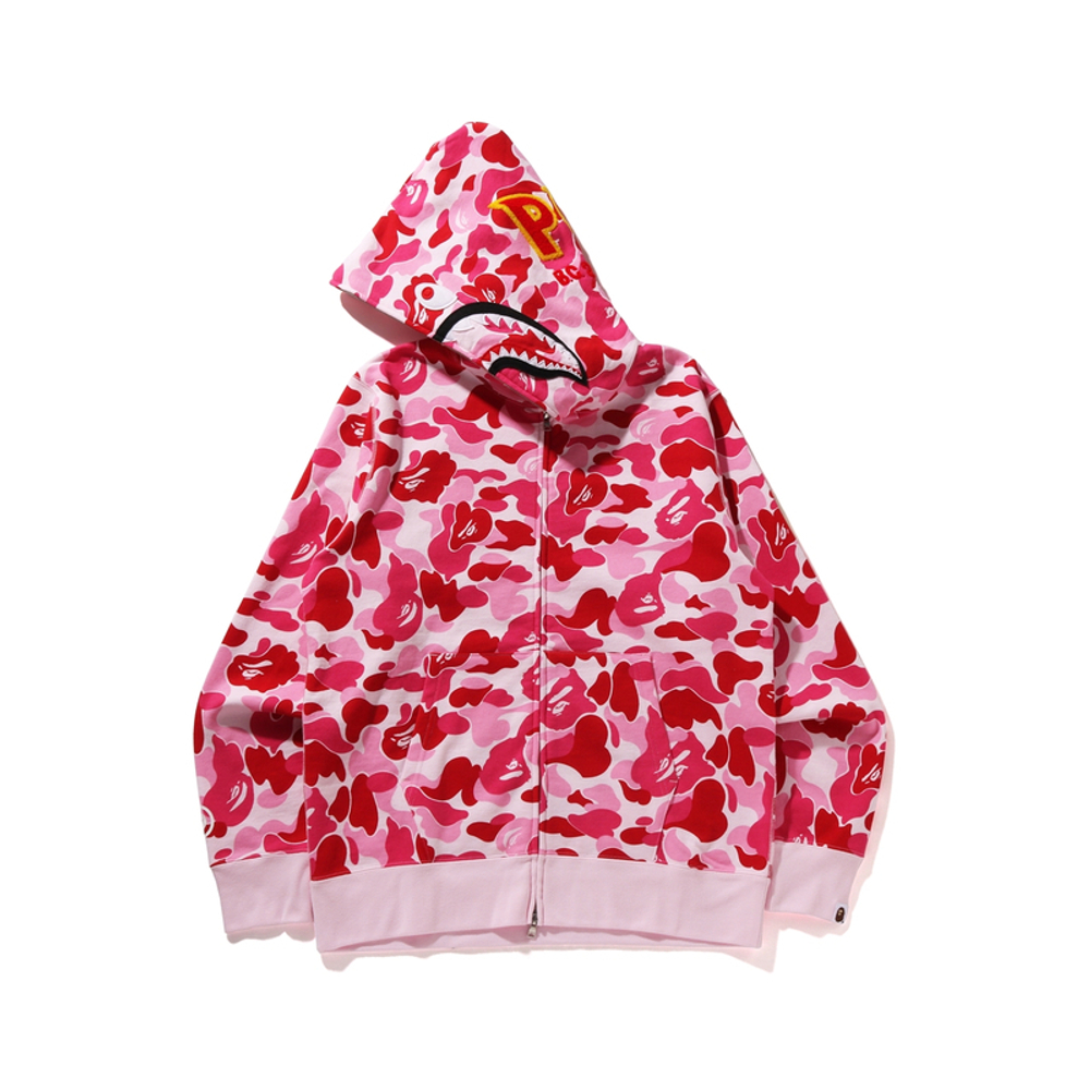 A Bathing Ape Giant Abc Camo Full Zip Худи розовый
