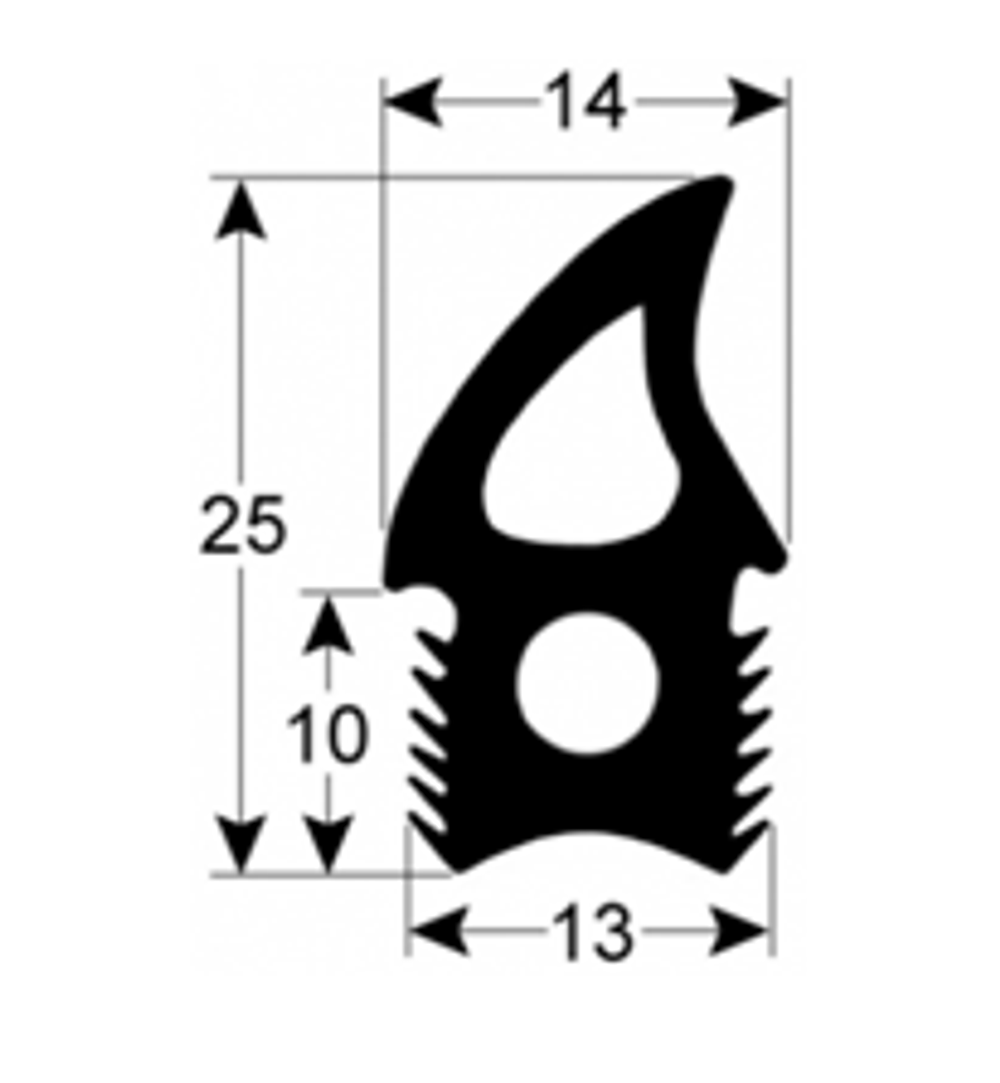 GN1110A0 UNOX УПЛОТНЕНИЕ ДВЕРИ 5М. (GN1110A0, GN1110A1, GN1110A2, KGN0003A, KGN0010A)