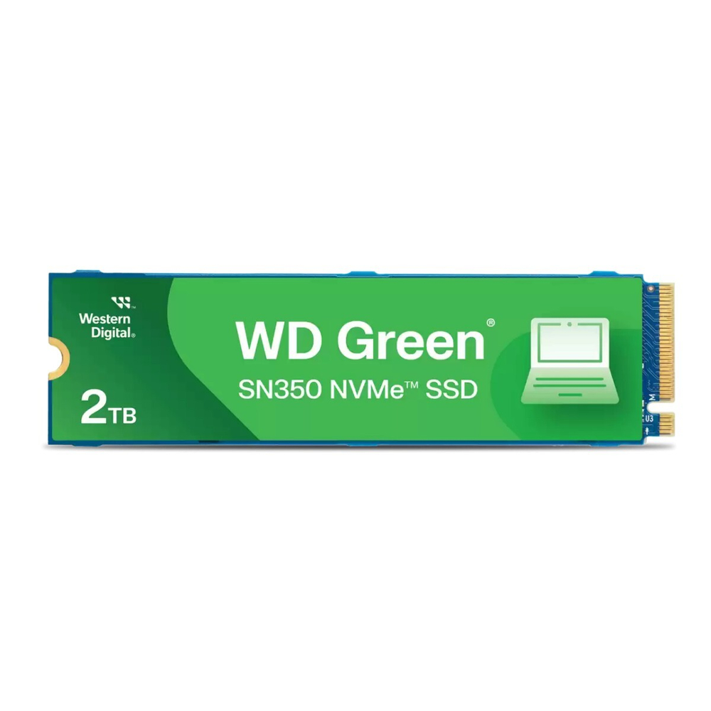 Твердотельный накопитель SSD 2TB Western Digital Green, NVMe, M.2 2280, PCI-E 4x4, (R3200/W3000 MB/s)