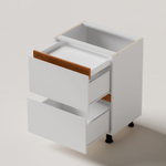 Кухонный модуль напольный 60х45х83, Валенсия, с ящиками, с дубовыми панелями, на ножках / белый, массив дуба, Dipriz