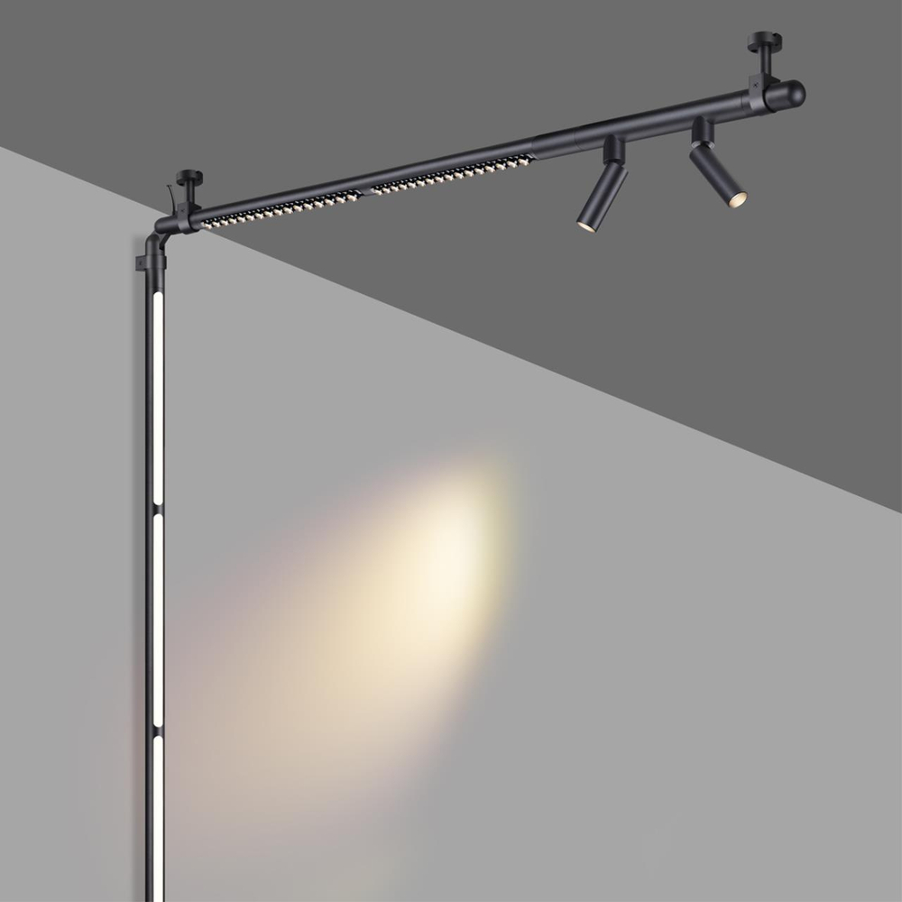 359367 KONST NT24 032 черный Светильник диммир. со сменой цв. температ. (управл. - пульт ДУ или прилож. Smart Life) IP20 LED 16W 48V 3000-6000К GLAT