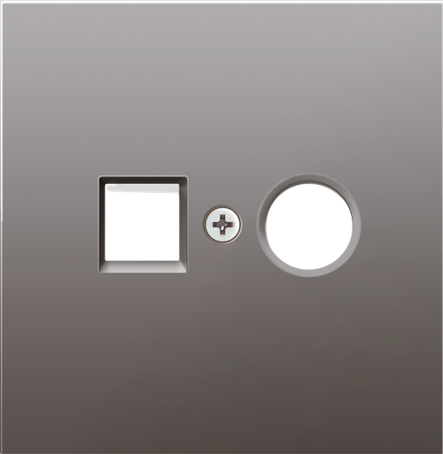 Накладка для розеток RJ45+SAT, 2-я, сталь, серия R98