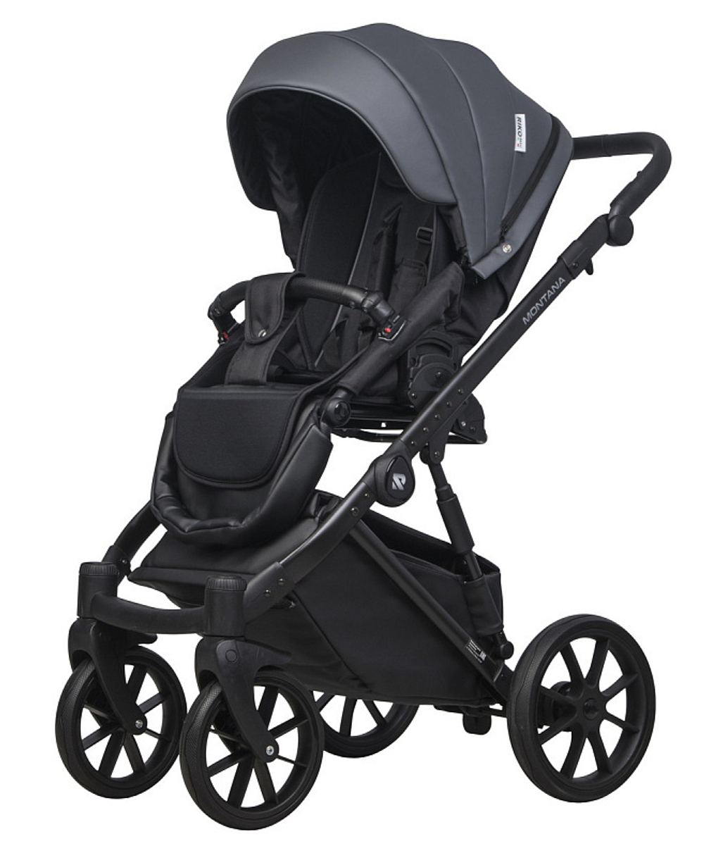 Детская коляска Riko Basic Montana Ecco 2 в 1 24 Graphite