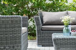 "Капучино Cингл" лаунж-зона из искусственного ротанга, цвет графит