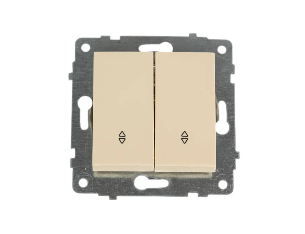 Выключатель 2-кл прох OVIVO 10А кремовый 600-000202-211