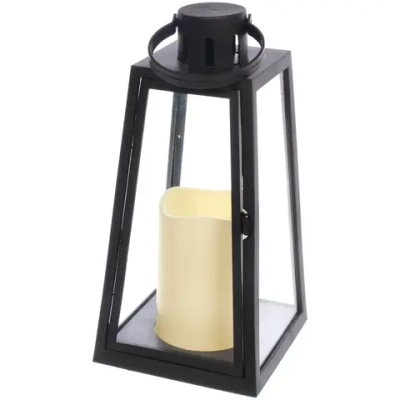 Сувенир с подсветкой «Свеча» 13*13*26 см (работает от 3*ААА), Черный