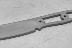 Заготовка для ножа, сталь 8Cr14MoV 4,1мм. Модель "Крейсер-II" с клинком 125мм, ТО 61-62HRC