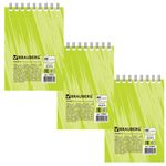 Блокнот МАЛЫЙ ФОРМАТ (75х105 мм) А7, 40 л., гребень, картон, клетка, BRAUBERG, "Узоры", 129857