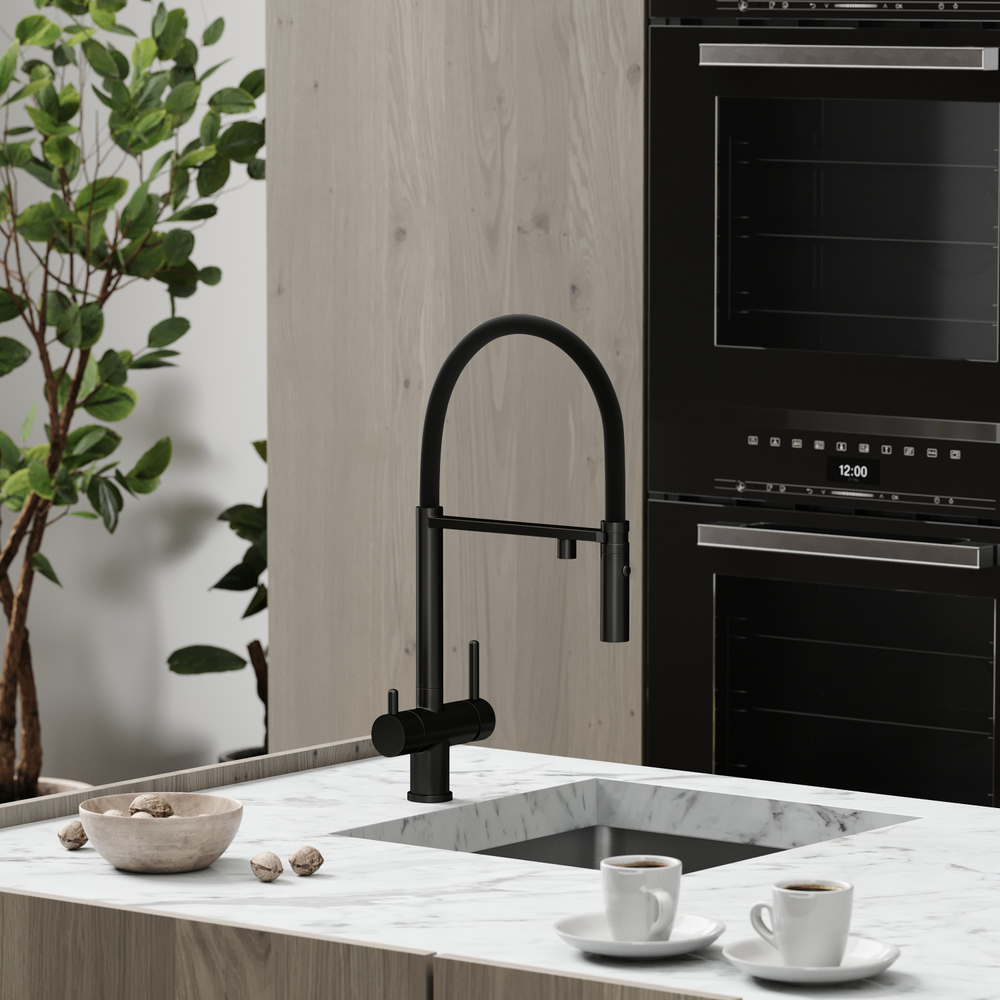 Смеситель для кухни Sancos Imola с гибким изливом, цвет матовый черный/черный, арт. SC4010MB