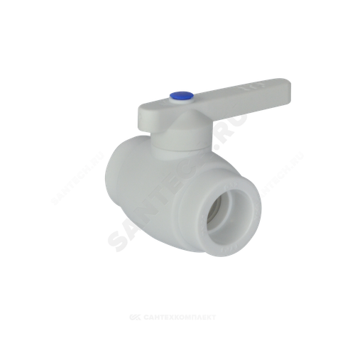 Кран шаровой PP-R белый Дн 20 внутренняя пайка RTP (РосТурПласт) 27603