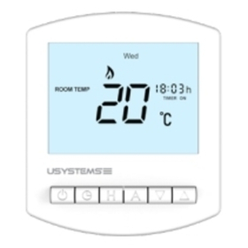 Цифровой термостат Usystems Slimline-E 230В с датчиком пола