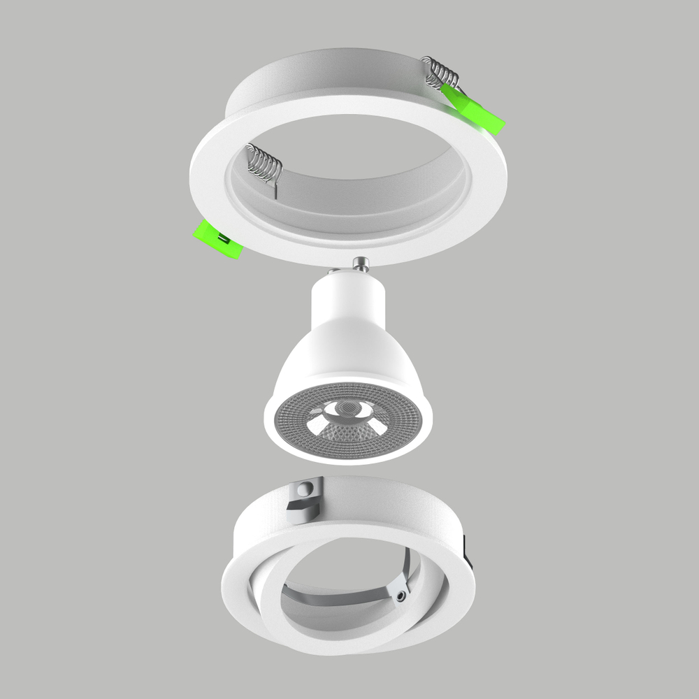 011610 Светильник SINGO BASE Round X1 MR16 БЕЛЫЙ