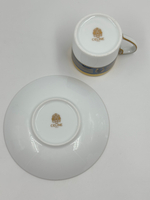 Кофейная пара Celine с синей каймой