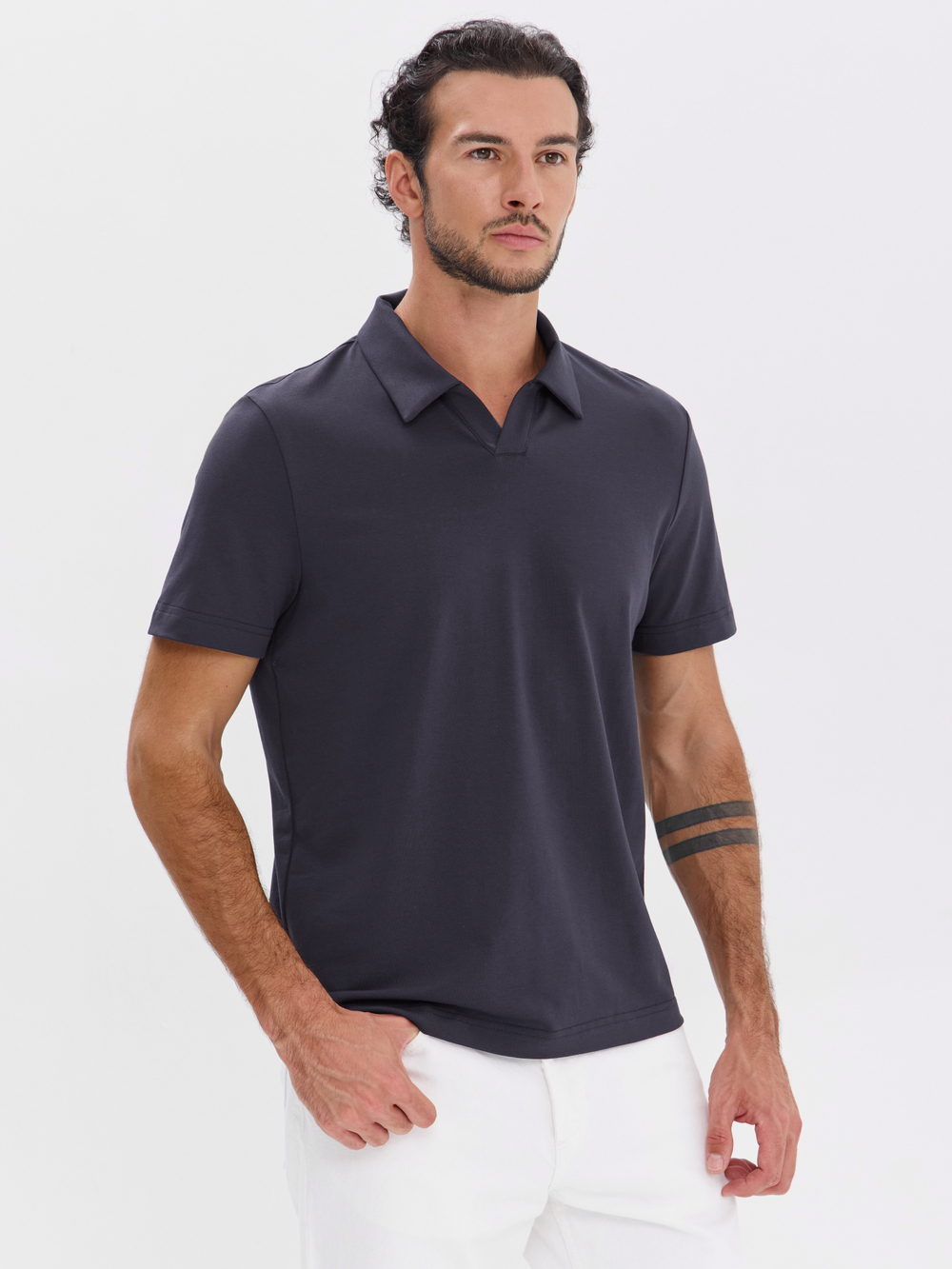 Футболка-поло трикотажная повседневная