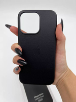 Кожаный чехол Leather Case iPhone 13 Pro, Black Черный